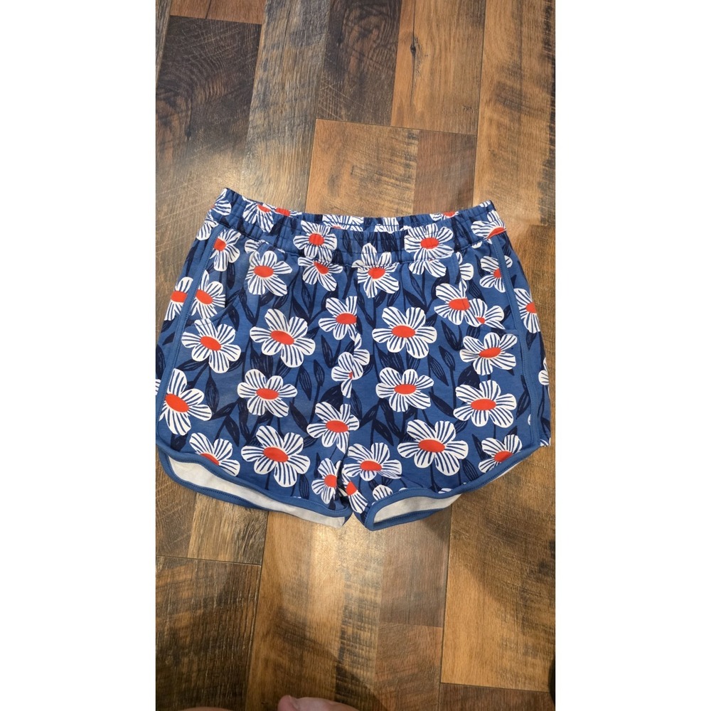 Hanna Andersson‎ Girls Pajama Lounge Shorts Sz12 Blue Floral Daisy